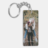 Schattig gelukkig u en ik in liefde classy elegant sleutelhanger (Voorkant Links)