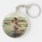 Schattig gelukkig u en ik in liefde classy elegant sleutelhanger (Achterkant)