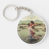 Schattig gelukkig u en ik in liefde classy elegant sleutelhanger (Voorkant)