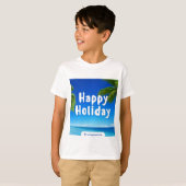 Schattig gelukkig vakantiedesign t-shirt (Voorkant volledig)