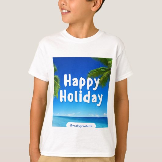 Schattig gelukkig vakantiedesign t-shirt (Voorkant)