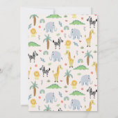 Schattig Gender Neutraal Safari Baby shower Kaart (Achterkant)