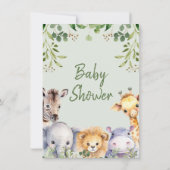 Schattig Genderneutraal Eucalyptus Safari Baby sho Kaart (Achterkant)