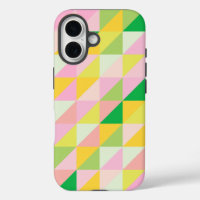 Schattig geometrisch patchworkpatroon in voorjaars