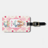 Schattig Gepersonaliseerd Alice in Wonderland Bagagelabel (Voorkant horizontaal)