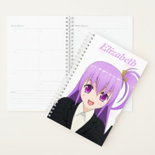 Schattig gepersonaliseerd Anime Girl Japans Planner