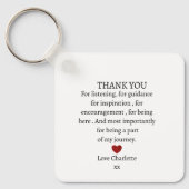 schattig gepersonaliseerd dank je wel liefde  sleutelhanger (Voorkant)