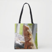 Schattig gepersonaliseerd dragon Afbeelding Tote Bag (Voorkant)
