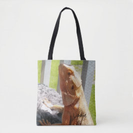 Schattig gepersonaliseerd dragon Afbeelding Tote Bag