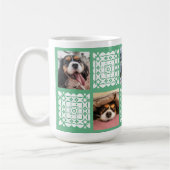 Schattig gepersonaliseerd foto groen cadeau voor H Koffiemok (Links)