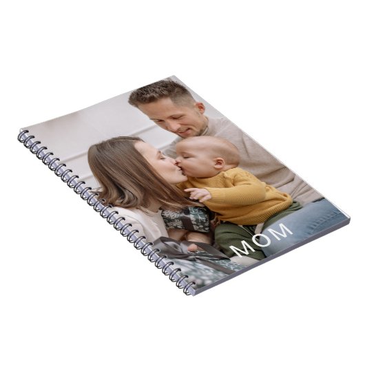 schattig gepersonaliseerd foto mam notitieboek (Rechterzijde)