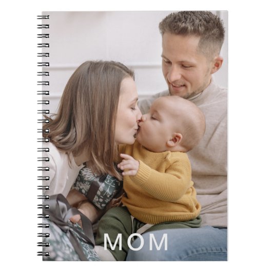 schattig gepersonaliseerd foto mam notitieboek (Voorkant)