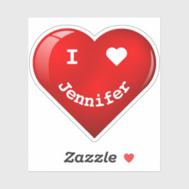 Schattig gepersonaliseerd in hart gelukkig gezicht sticker