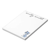 Schattig Gepersonaliseerd Kat en voeg Naam toe Notitieblok (Linkerzijde)