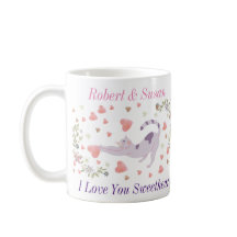 Schattig gepersonaliseerd kat Valentijn Geschenk