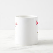 schattig gepersonaliseerd kerstfeest feestdagen ki koffiemok (Center)