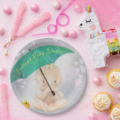 Schattig gepersonaliseerd klein Waterverf Baby sho Papieren Bordje (Feest)