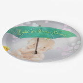 Schattig gepersonaliseerd klein Waterverf Baby sho Papieren Bordje (Gekanteld)