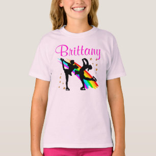 SCHATTIG GEPERSONALISEERD KUNSTSCHAATSPAPIER T-SHIRT