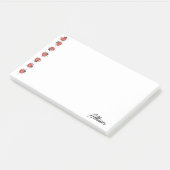 Schattig gepersonaliseerd lieveheersbeestje post-it® notes (Schuin)