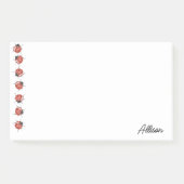 Schattig gepersonaliseerd lieveheersbeestje post-it® notes (Voorkant)