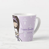 Schattig gepersonaliseerd meisje van de Eerste Hei Latte Mok (Rechterhoek)