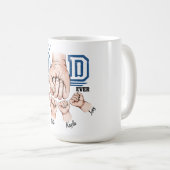 Schattig gepersonaliseerd papa vuist bump koffiemok (Voorkant rechts)