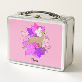 Schattig gepersonaliseerd reekalf met roze bloemen