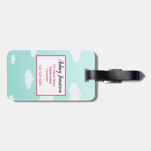 Schattig gepersonaliseerd roze meisje boho bloem p bagagelabel (Achterkant horizontaal)