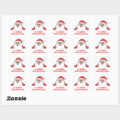 Schattig Gepersonaliseerd Van De Kerstman Vierkante Sticker (Vel)
