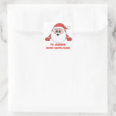Schattig Gepersonaliseerd Van De Kerstman Vierkante Sticker (Tas)