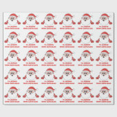 Schattig Gepersonaliseerd Van Kerstman Cadeaupapier (Vlak)