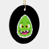 Schattig gepixelde eimonster keramisch ornament (Rechts)