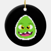Schattig gepixelde eimonster keramisch ornament (Achterkant)