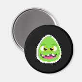 Schattig gepixelde eimonster magneet (Voorkant / Achterkant)