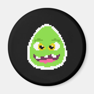 Schattig gepixelde eimonster magneet