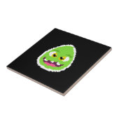 Schattig gepixelde eimonster tegeltje (Zijkant)