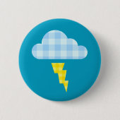 Schattig geplakt Storm: cloud en bliksemschicht Ronde Button 5,7 Cm (Voorkant)