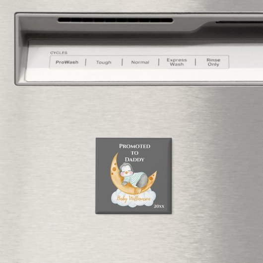 Schattig gepromoveerd tot papa baby pinguïn magneet (Insitu (Vaatwasser))