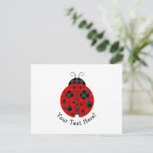 Schattig gerangschikt vlakladybug grafisch pictogr briefkaart (Staand voorkant)