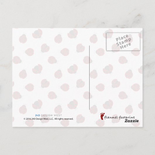 Schattig gerangschikt vlakladybug grafisch pictogr briefkaart (Achterkant)