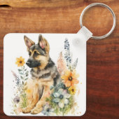 Schattig-German Shepherd Dog Sleutelhanger (Achterkant)