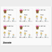 Schattig geschenk Label met 3 Kinder namen Sticker (Vel)
