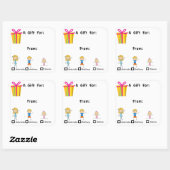 Schattig geschenk Label met 3 Kinder namen Sticker (Vel)