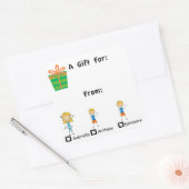 Schattig geschenk Label met Kinder namen Sticker (Envelop)