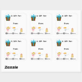 Schattig geschenk Label met Kinder namen Sticker (Vel)