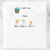 Schattig geschenk Label met Kinder namen Sticker (Tas)