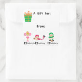 Schattig geschenk Label met Kinder namen Sticker (Tas)