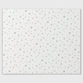  Schattig Geslacht Neutraal Wit Zilveren Ster Baby Cadeaupapier (Vlak)