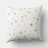      Schattig geslacht neutraal wit zilveren ster  Kussen (Achterkant)